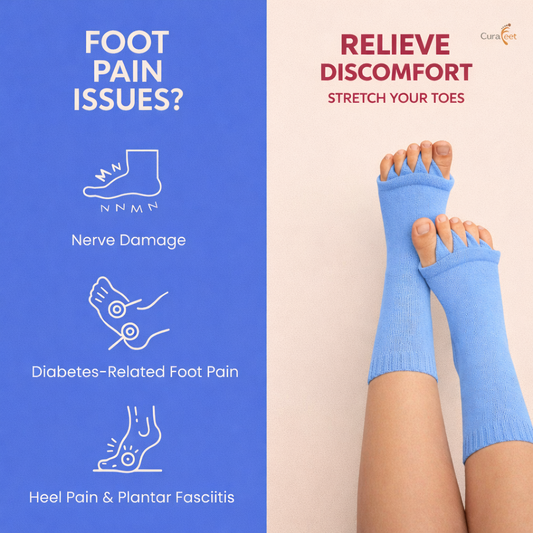 COFFEE BROWN TOE SPACER SOCKS
